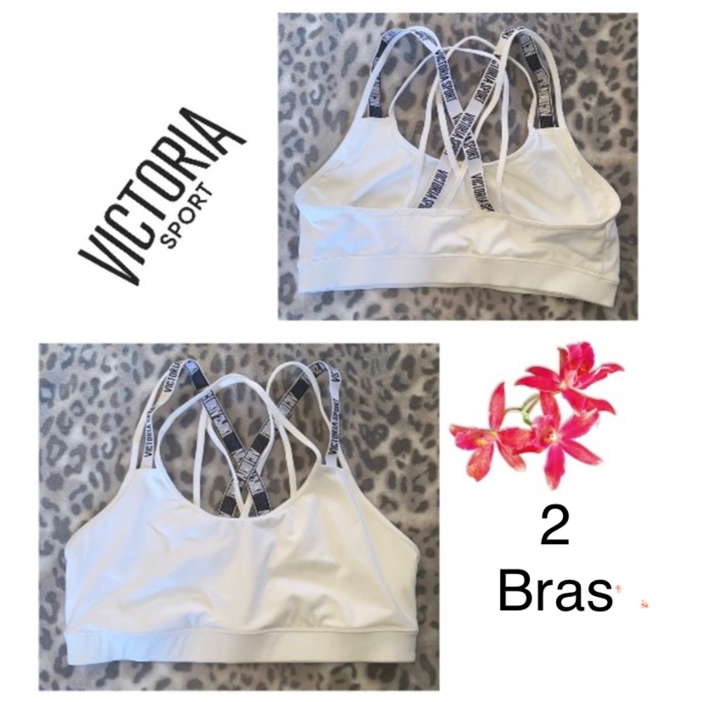 2 VICTORIA’S SECRET Strappy Bras ♥️ White ♥️ XL